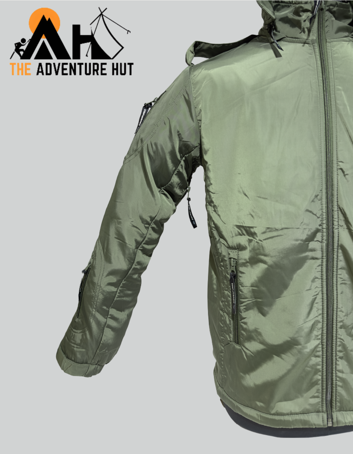 Adventure Hut Tactical Winter Jacket – Army Green Insulated Outdoor Wear