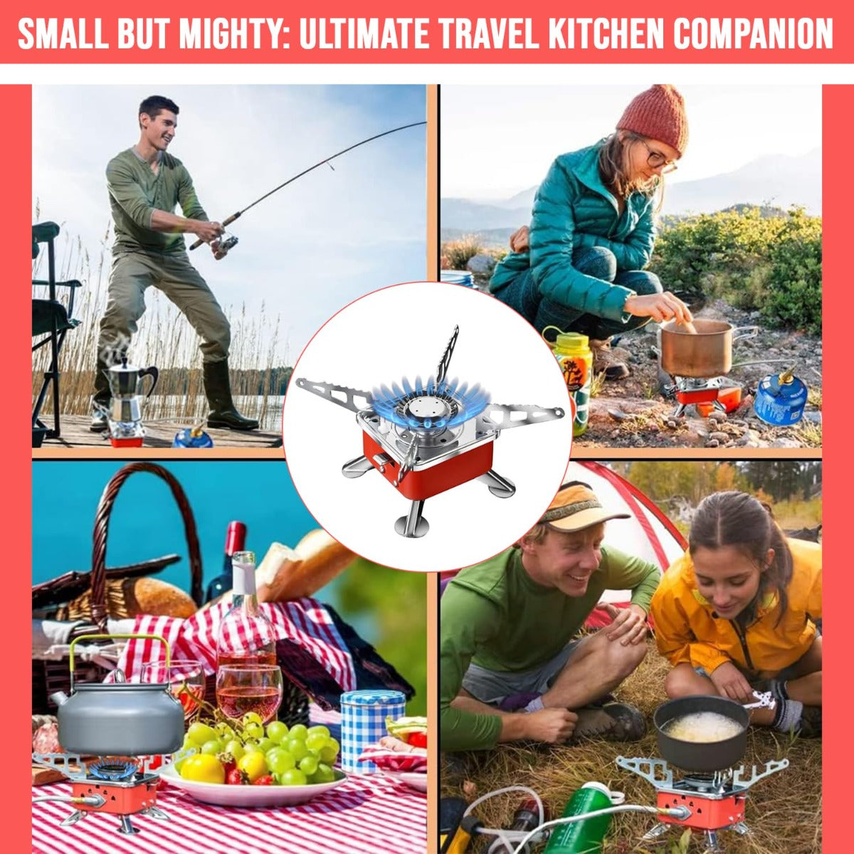 Ultra-Light Folding Gas Stove – Stainless Steel | The Adventure Hut