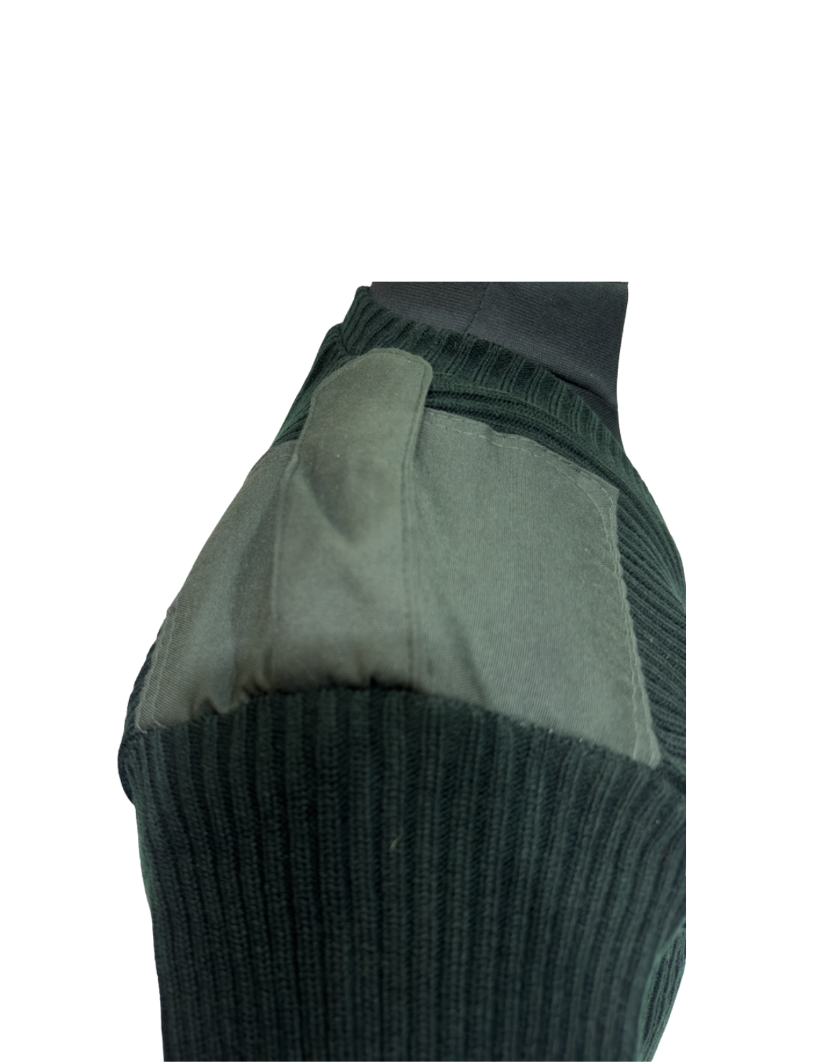 ADVENTURE HUT Army Green NCC Woolen Sweater – V-Neck, Shoulder & Elbow Patch Pullover