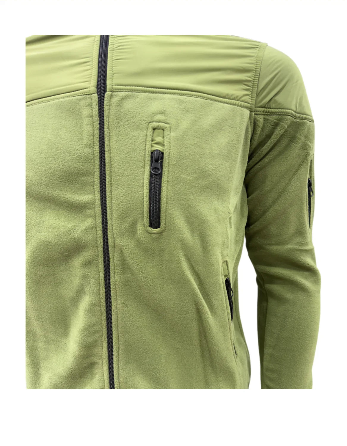 Adventure Hut Tactical Light Olive Green Winter Fleece Jacket | Para-Fabric & Multi-Pocket Military Design