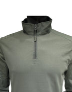 Adventure Hut 6 pocket Tactical Combat Shirt – Olive Green (Military Half-Zip, Arm Pockets) - The Adventure Hut