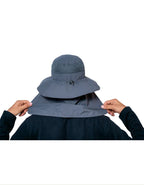 Travel & Trekking Hat | UV Protected | Convertible Neck & Face Cover | Convertible Hat (NAVY) - The Adventure Hut