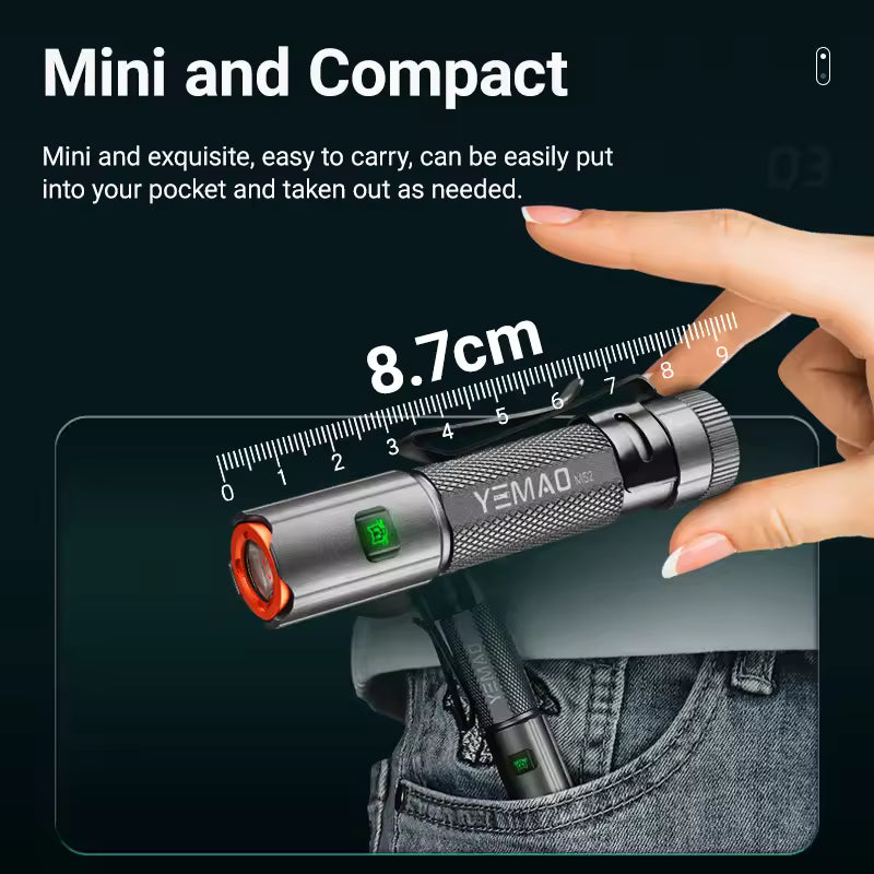 The Adventure Hut YEMAO M52 Tactical Flashlight 1500LM Rechargeable