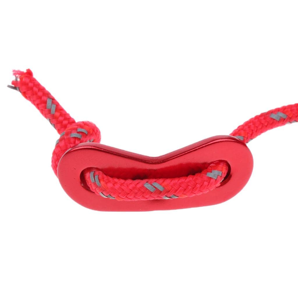 5Xreflective Canopy Tent Rope Guy Line Outdoor Camping Cord with Buckle Red