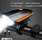 2-in-1 Rechargeable with (3 Modes)|Cycle Lights Rechargeable Waterproof (140 dB) LED Front Light | THE ADVENTURE HUT