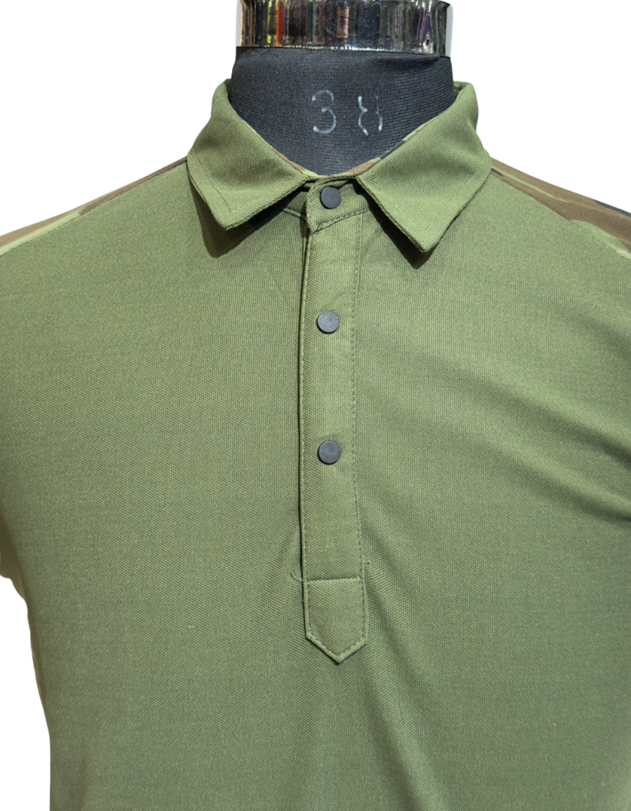 CAMO CLLR T-SHIRT  Military-Style Half Sleeve Cotton Tee