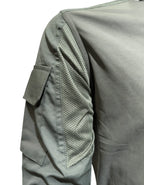 Adventure Hut 6 pocket Tactical Combat Shirt – Olive Green (Military Half-Zip, Arm Pockets) - The Adventure Hut