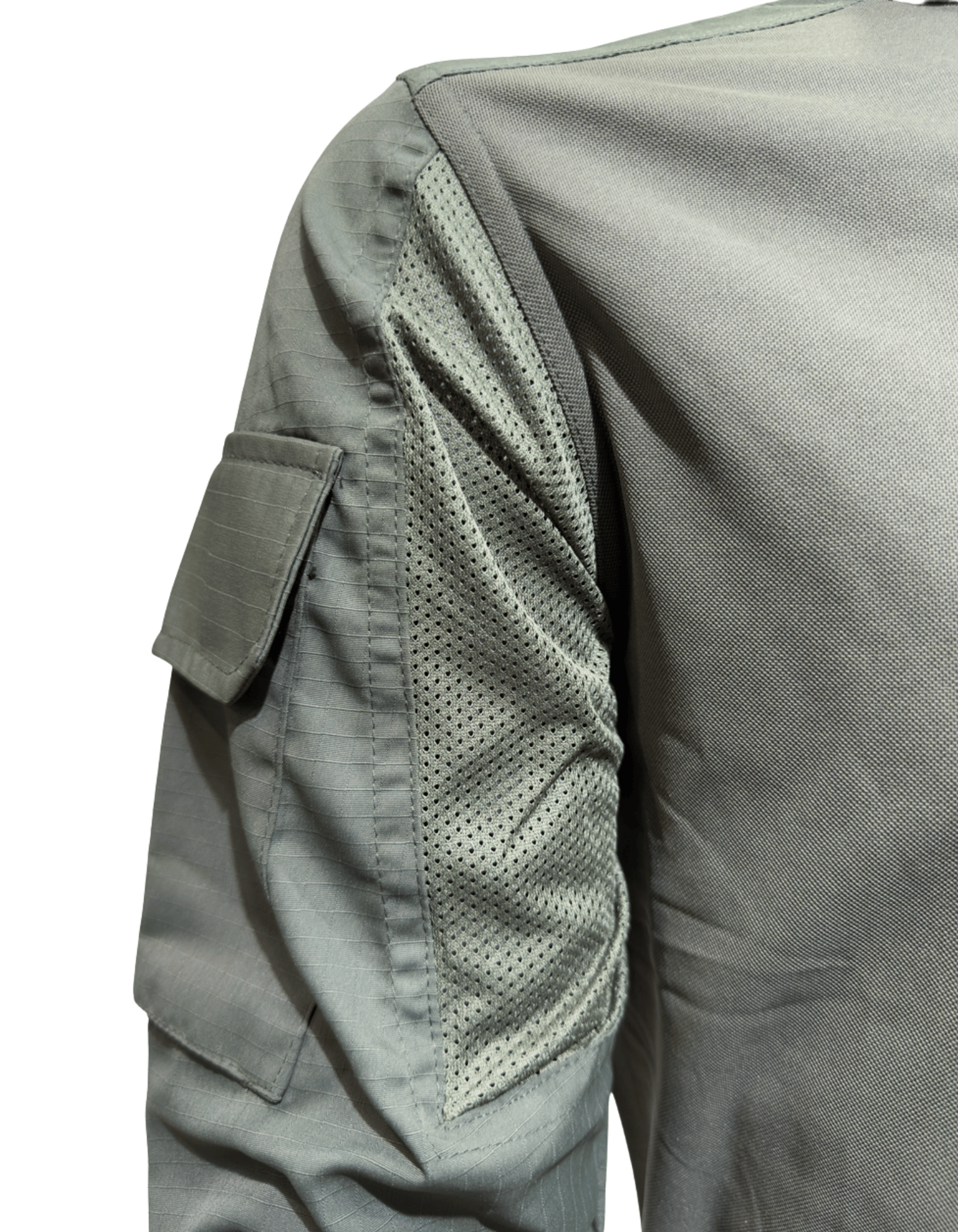 Adventure Hut 6 pocket Tactical Combat Shirt – Olive Green (Military Half-Zip, Arm Pockets)