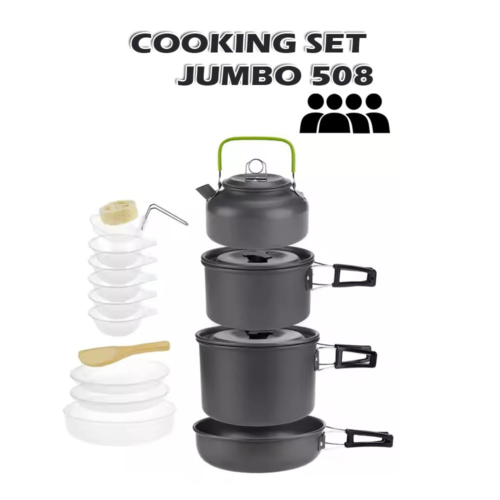 COOKING SET Large camping cooking equipment with a capacity of 4-5 people (DS-508)