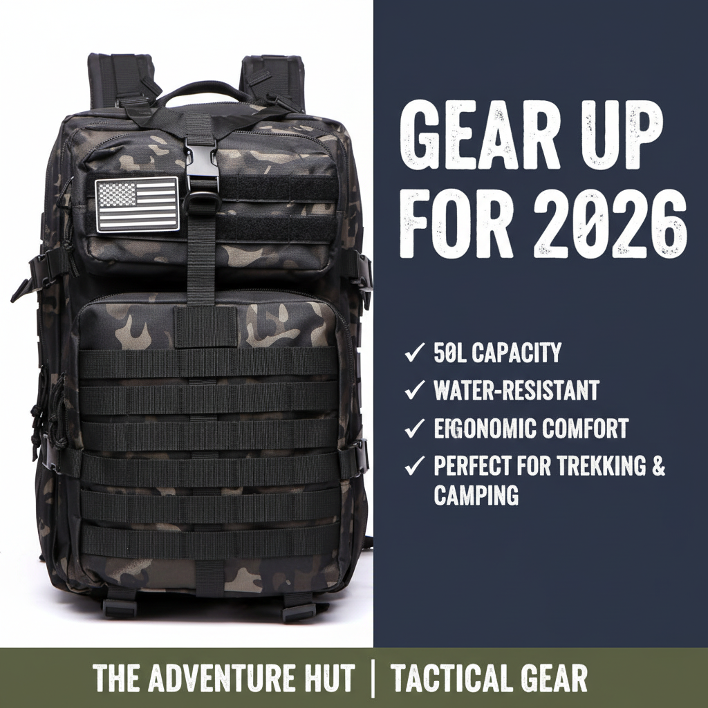 50L tactical backpack for trekking and camping in India