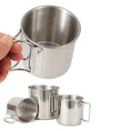 4PCS 304 Stainless Steel Outdoor Camping Cup Set Portable Mountaineering Trekking Cups - The Adventure Hut