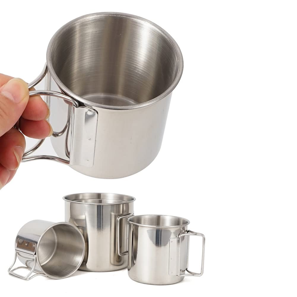 4PCS 304 Stainl Steel Outdoor Camping Cup Set Portable Mountaineering Trekking Cups - The Adventure Hut