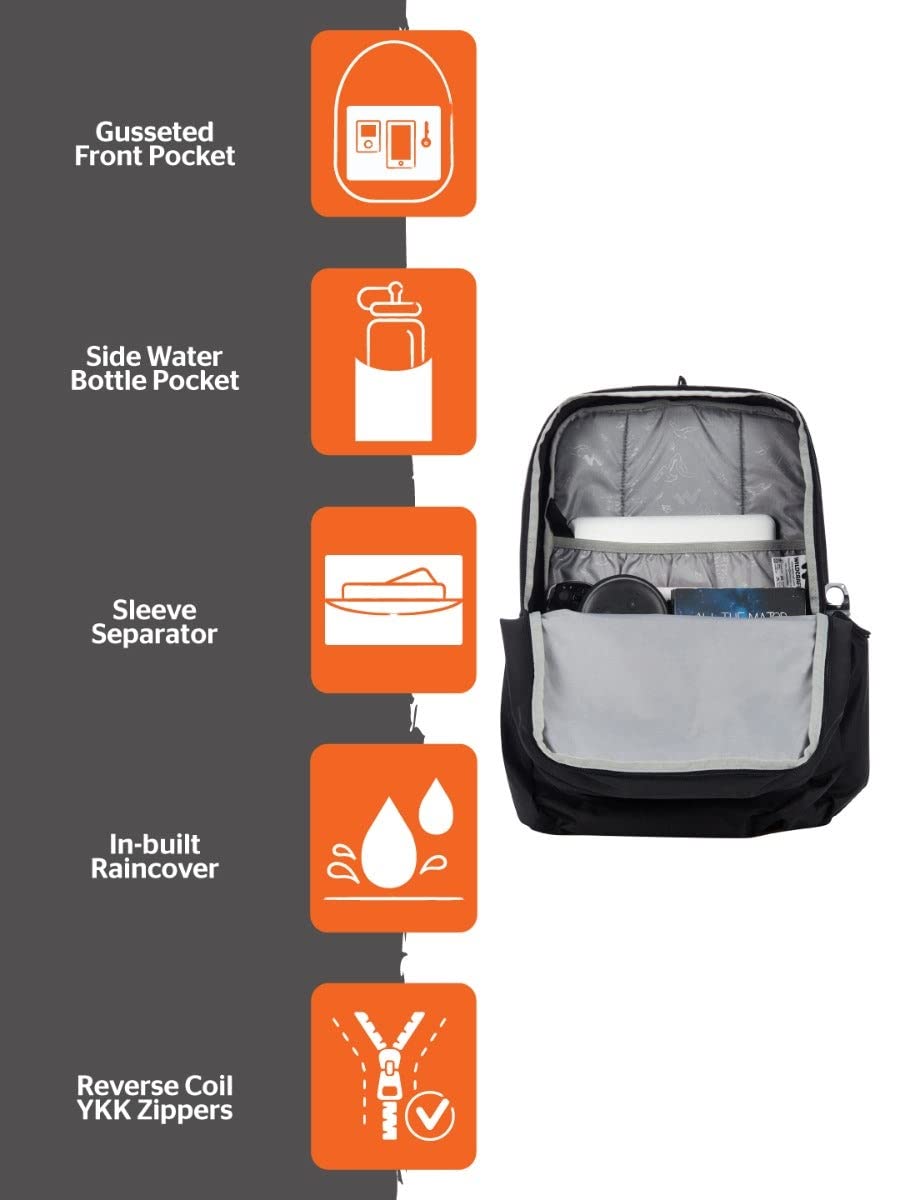 Wildcraft Evo 42L Backpack (12961) (Black Coated) - The Adventure Hut