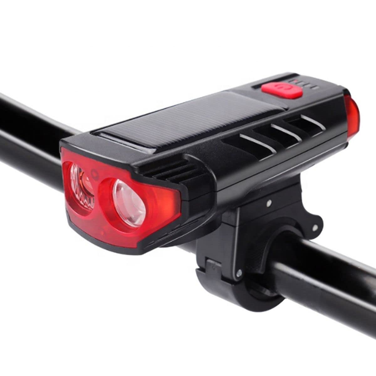 Solar USB Rechargeable Bike Light | 300 Lumens, 5 Modes & 120dB Horn | THE ADVENTURE HUT
