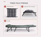 Portable Folding Camping Cot Bed for Sleeping with Soft Cushion Adjustable Backrest | THE ADVENTURE HUT