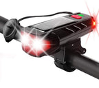 Solar USB Rechargeable Bike Light | 300 Lumens, 5 Modes & 120dB Horn | THE ADVENTURE HUT