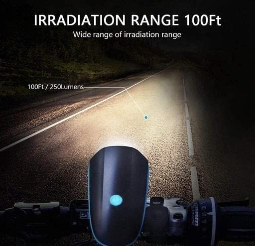 2-in-1 Rechargeable with (3 Modes)|Cycle Lights Rechargeable Waterproof (140 dB) LED Front Light | THE ADVENTURE HUT