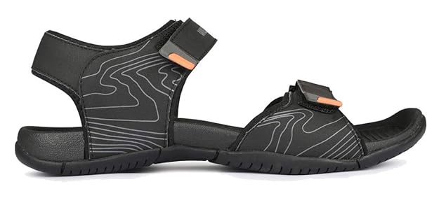 Men HYPAGRIP™ Open Toe Ridge Sandal - Black Grey (51670) - The Adventure Hut