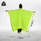 Poncho for Outdoor Rain Waterproof, Lightweight, Reusable & Packable (Neon) - The Adventure Hut