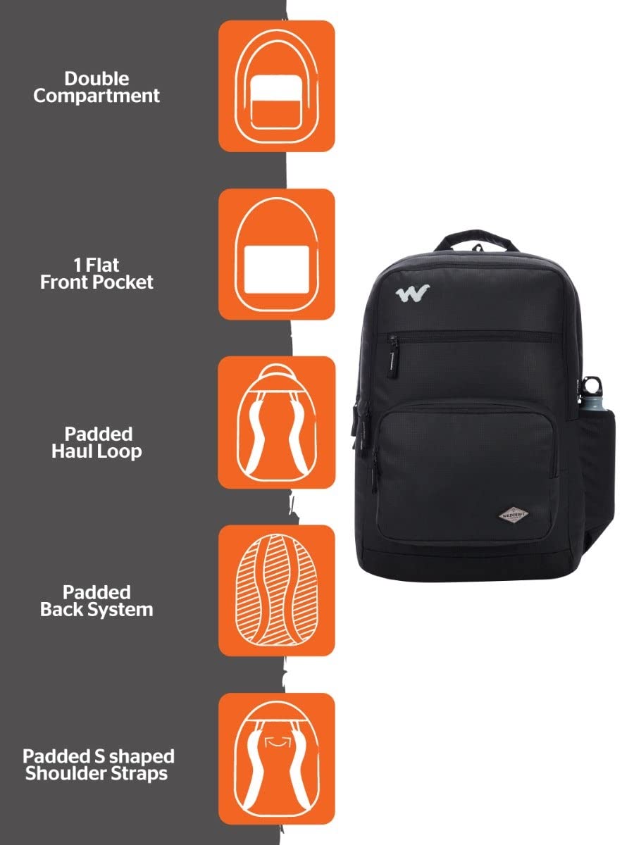 Wildcraft Evo 42L Backpack (12961) (Black Coated) - The Adventure Hut