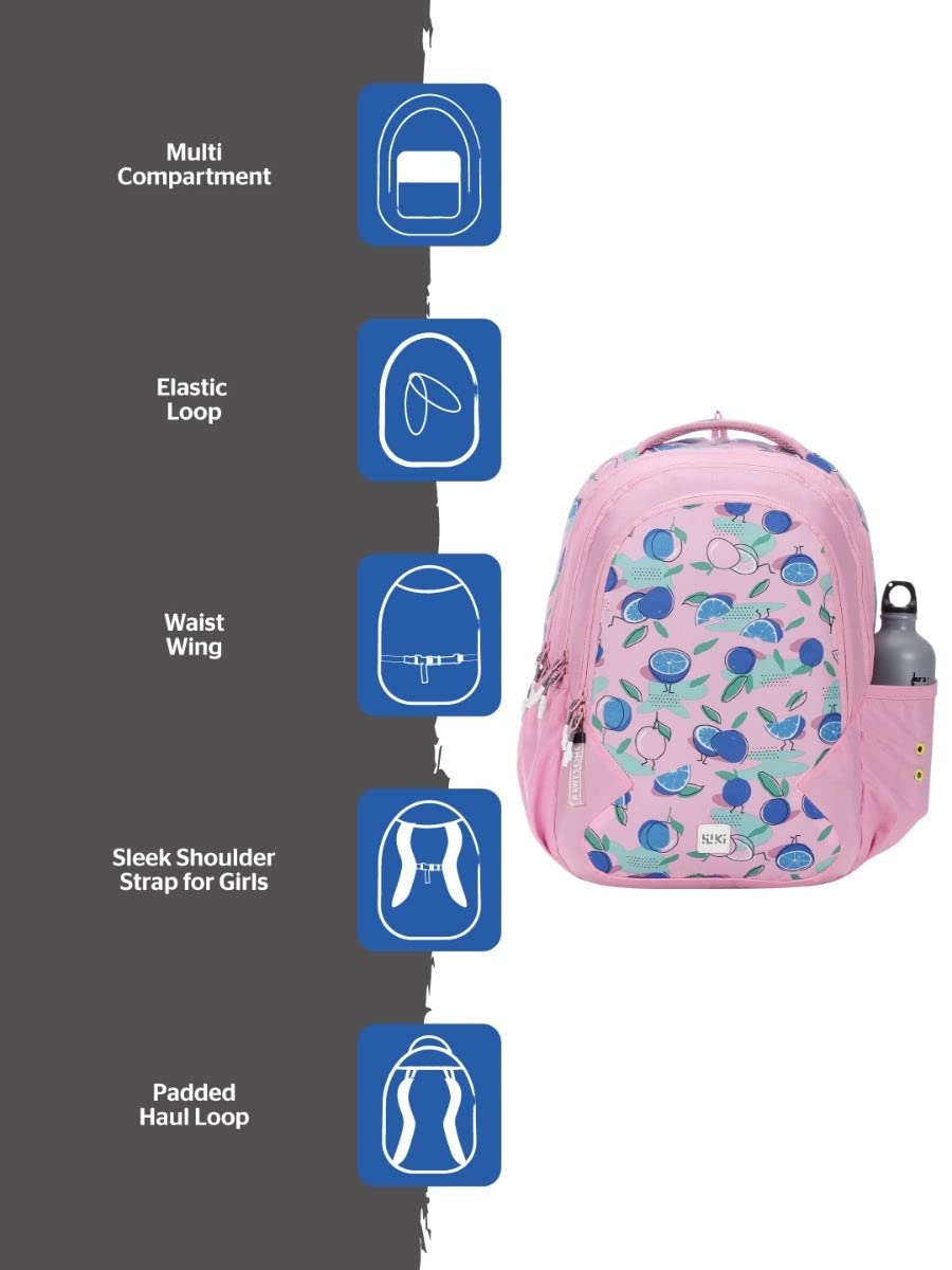 WIKI Girl 3 Citrus Black 29.5L Backpack (12983) (Citrus Pink)