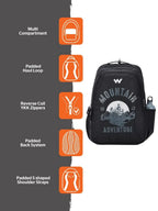 Wildcraft Blaze 45L Backpack with Rain Cover(12953) (Black Coated) - The Adventure Hut