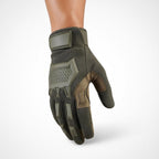 Tactical Touchscreen Impact-Resistant Padding | Anti-Slip Grip | Motorcycle Riding | Outdoor Protection Gloves [Full] [GREEN] | THE ADVENTURE HUT