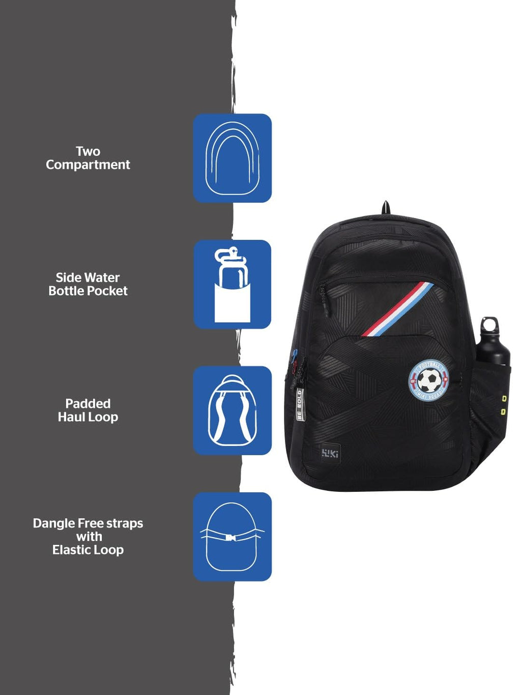 Wildcraft Wiki Street 2 Black_2 (12968) School Bag. - The Adventure Hut