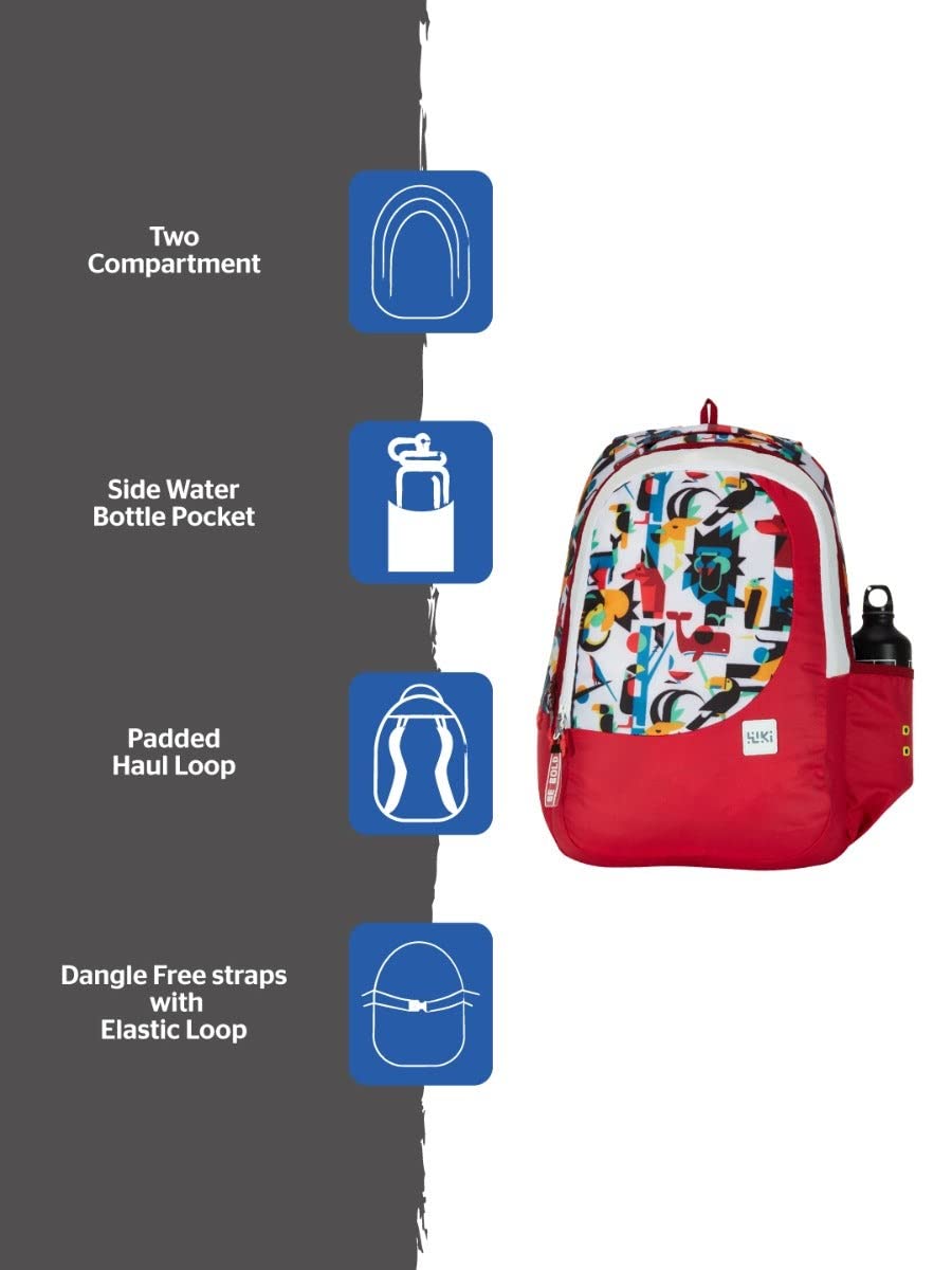 WIKI 1 Streak Orange Backpack(12968) (Fauna White) - The Adventure Hut