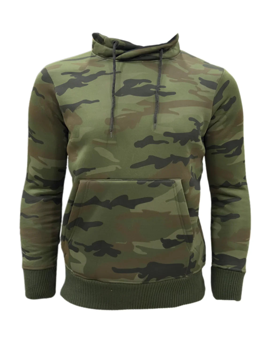 Adventure Hut Camouflage High Neck Fleece Sweatshirt | Warm Poly-Coated Winter Wear for Outdoor & Tactical Use