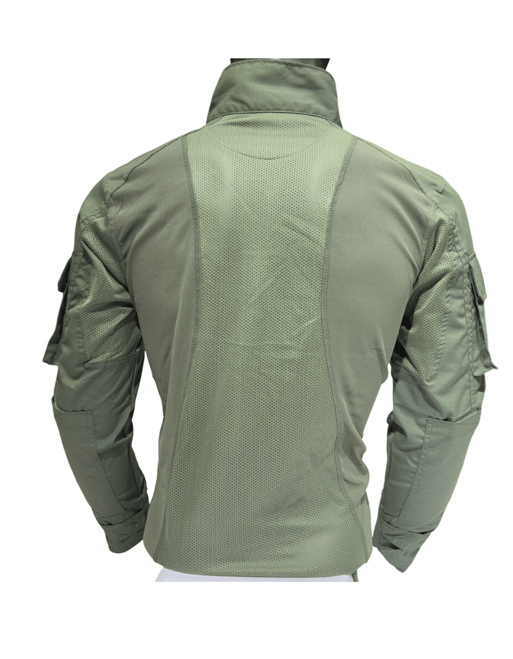 Adventure Hut 6 pocket Tactical Combat Shirt – Olive Green (Military Half-Zip, Arm Pockets)