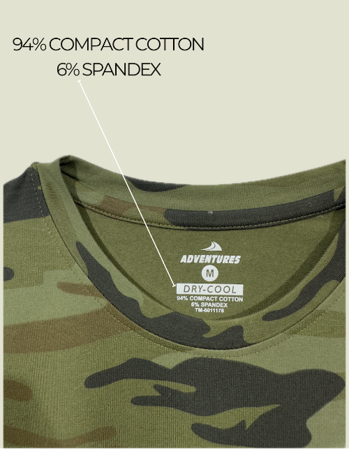 Adventure Hut Camouflage Yodha Print T-Shirt Heavy Quality - Heavy Quality Military-Style Tee