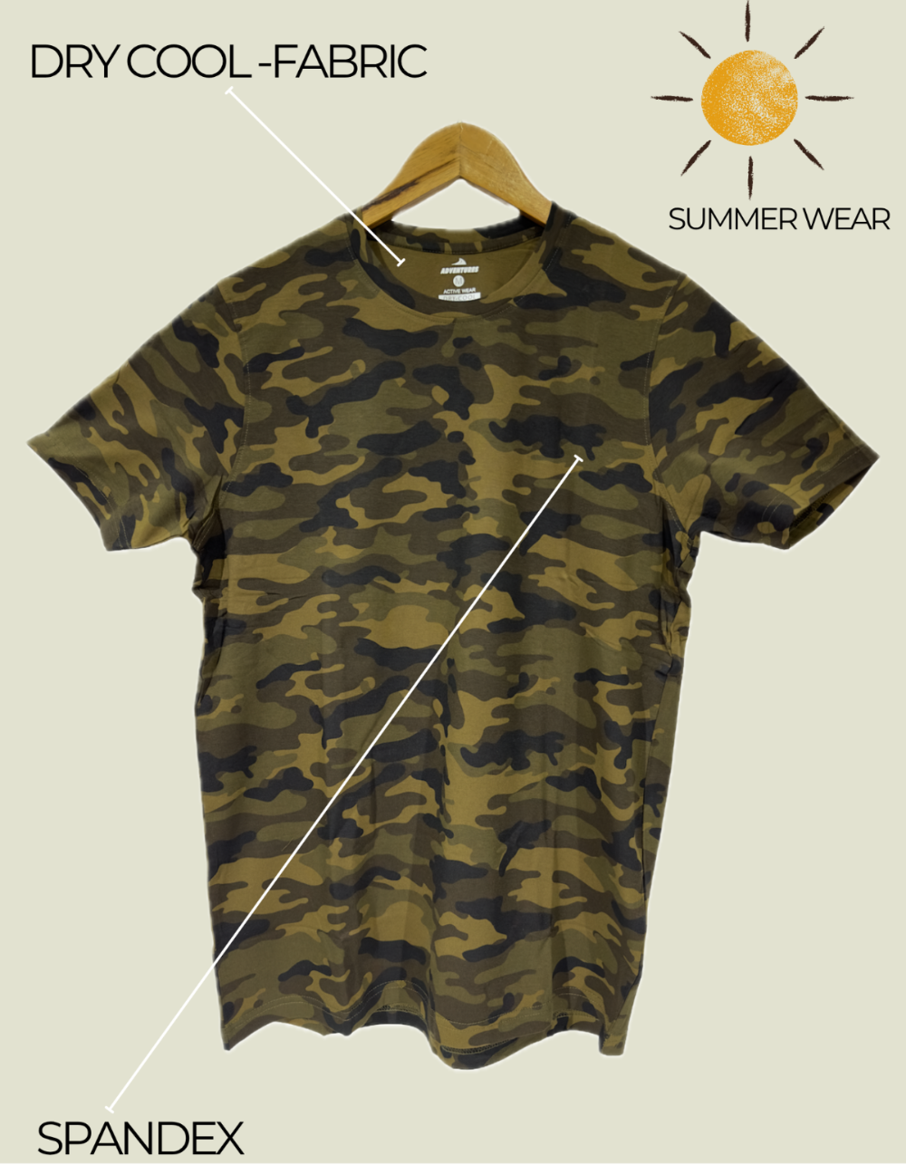 Adventure Hut Camouflage Brown  T-Shirt