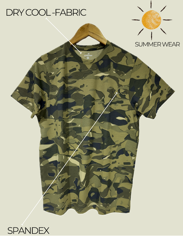 Adventure Hut T-Shirt Camouflage ADV -BGK Print