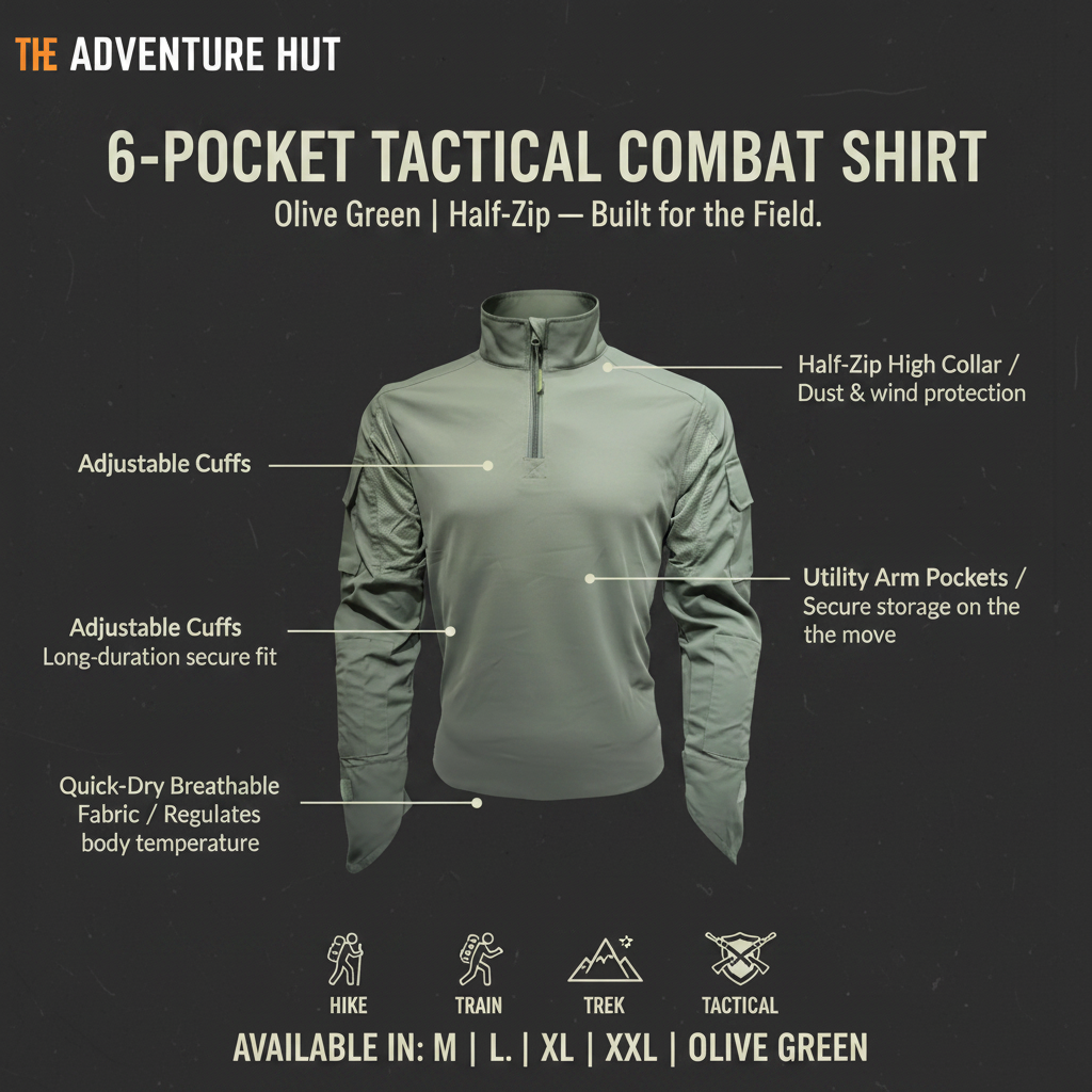 6-Pocket Tactical Combat Shirt – Dark Background 1:1