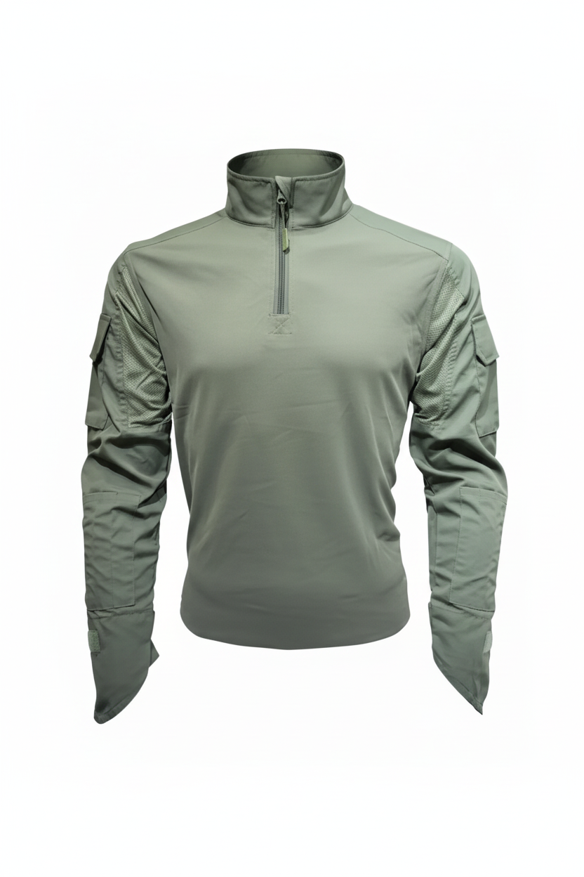 6-Pocket Tactical Combat Shirt – White Background