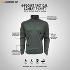 6-Pocket Tactical Combat T-Shirt Infographic