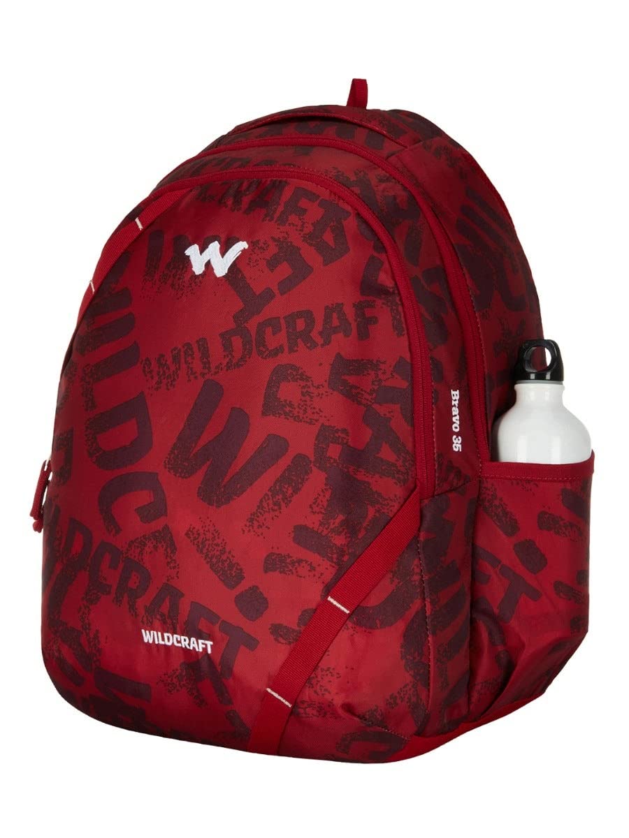 Wildcraft Bravo 35L Backpack with Rain Cover (12955) (TYPGRNG-Red) - The Adventure Hut