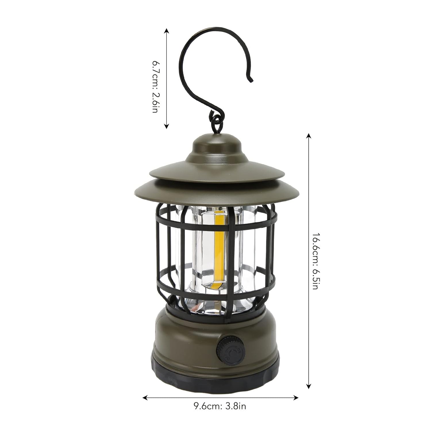 Portable Outdoor Tent Lamp, Lightweight USB Rechargeable Camping Lantern for Fishing (Green) - The Adventure Hut