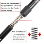 Adventure Hut Hiking Trekking Pole With Walking/Hiking Poles Anti-Shock, Collapsible Lightweight Sticks (TK-4494) - The Adventure Hut