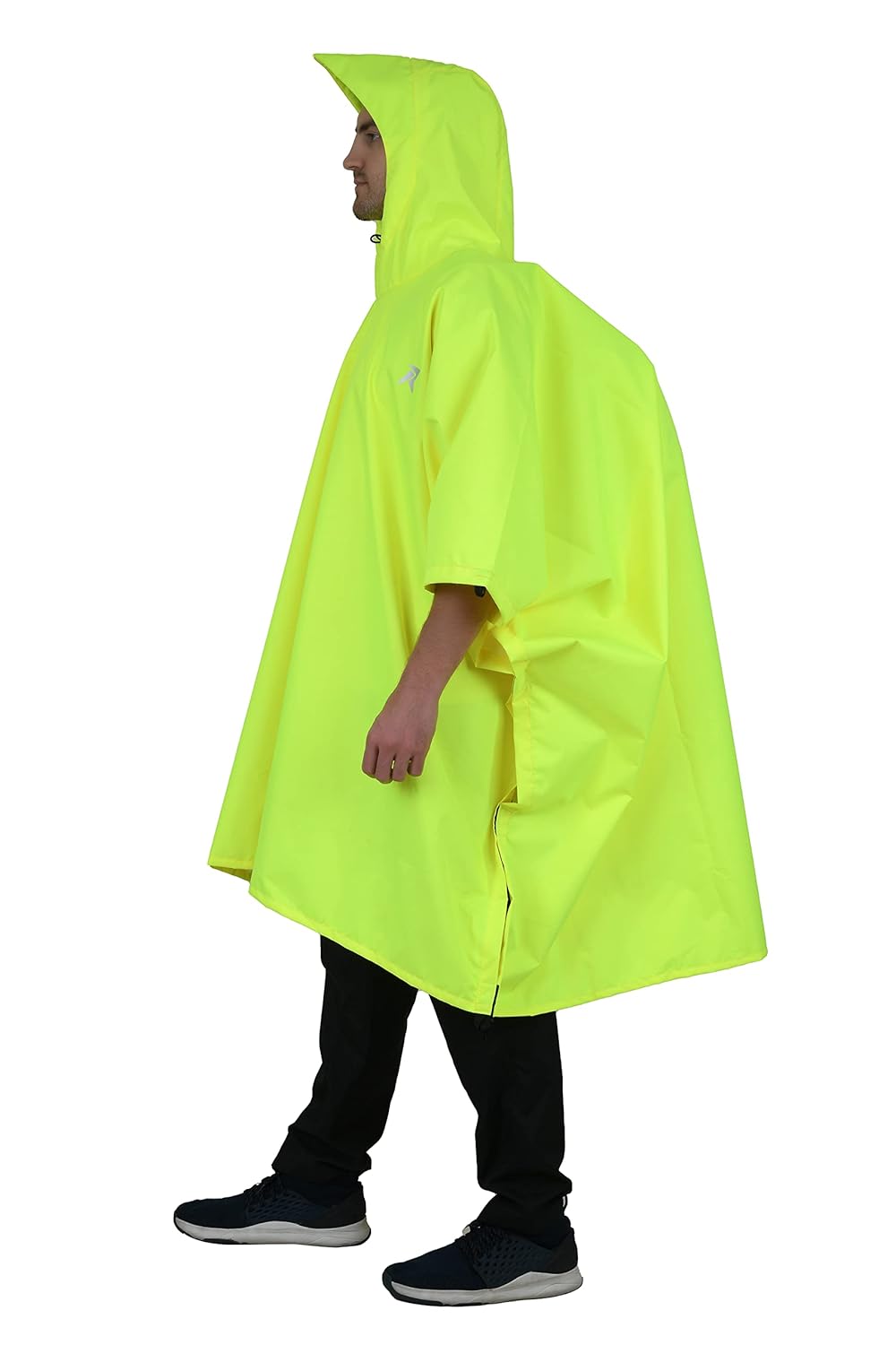 Poncho for Outdoor Rain Waterproof, Lightweight, Reusable & Packable (Neon) - The Adventure Hut