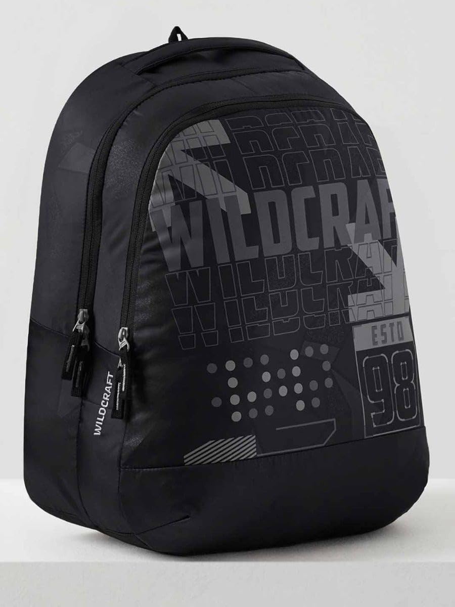 WILDCRAFT Blaze Laptop Backpack 35 L (12951) (Black) - The Adventure Hut