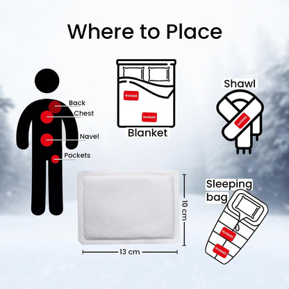 WARMEE Body Warmers (Pack of 5 pcs)|| Travel Warmers to Stay Warm in Winters|| - The Adventure Hut