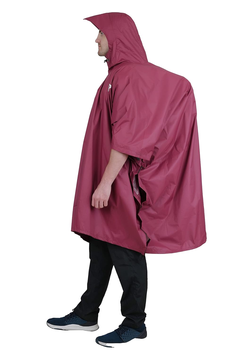 Poncho for Outdoor Rain Waterproof, Lightweight, Reusable & Packable (Maroon) - The Adventure Hut