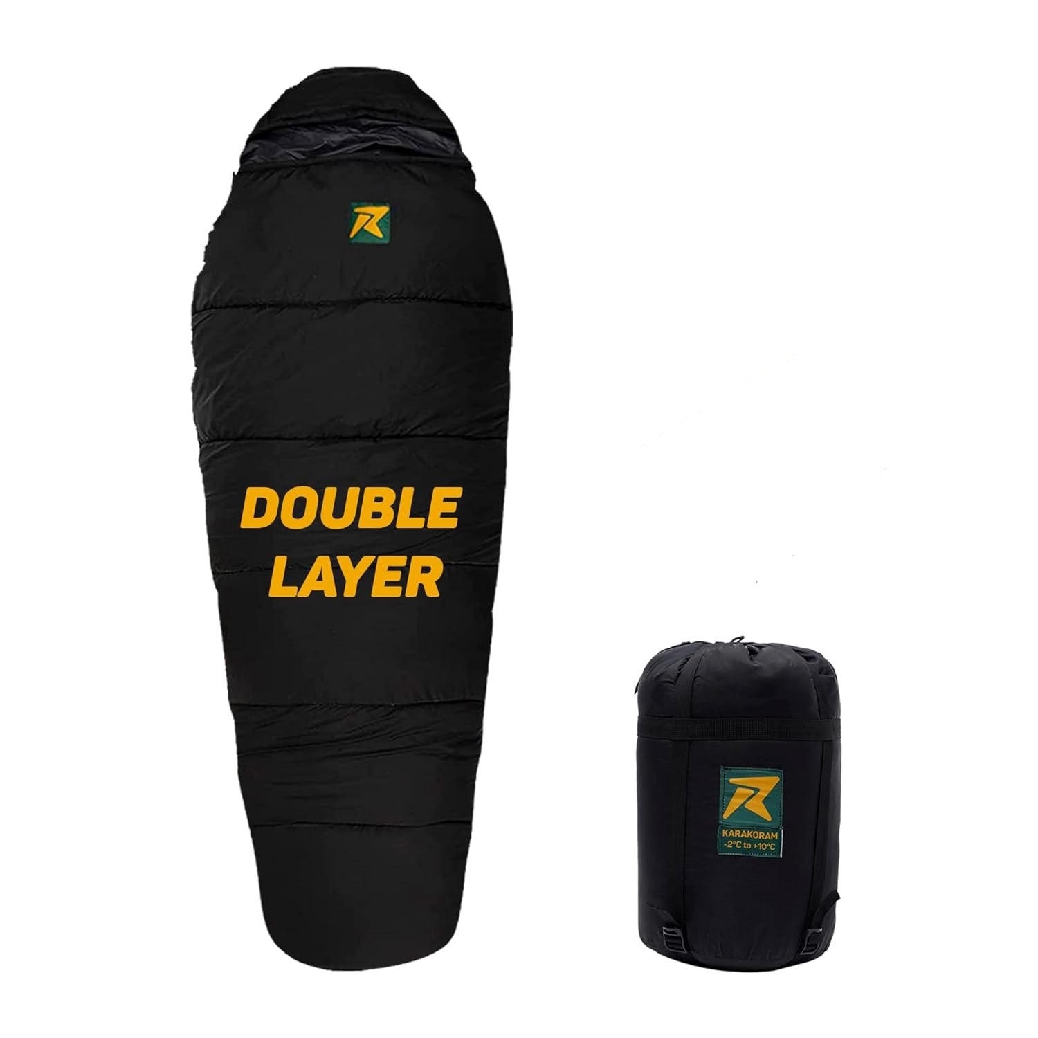 Sleeping Bag Karakoram -2 °C TO +10⁰ C (Black) - The Adventure Hut