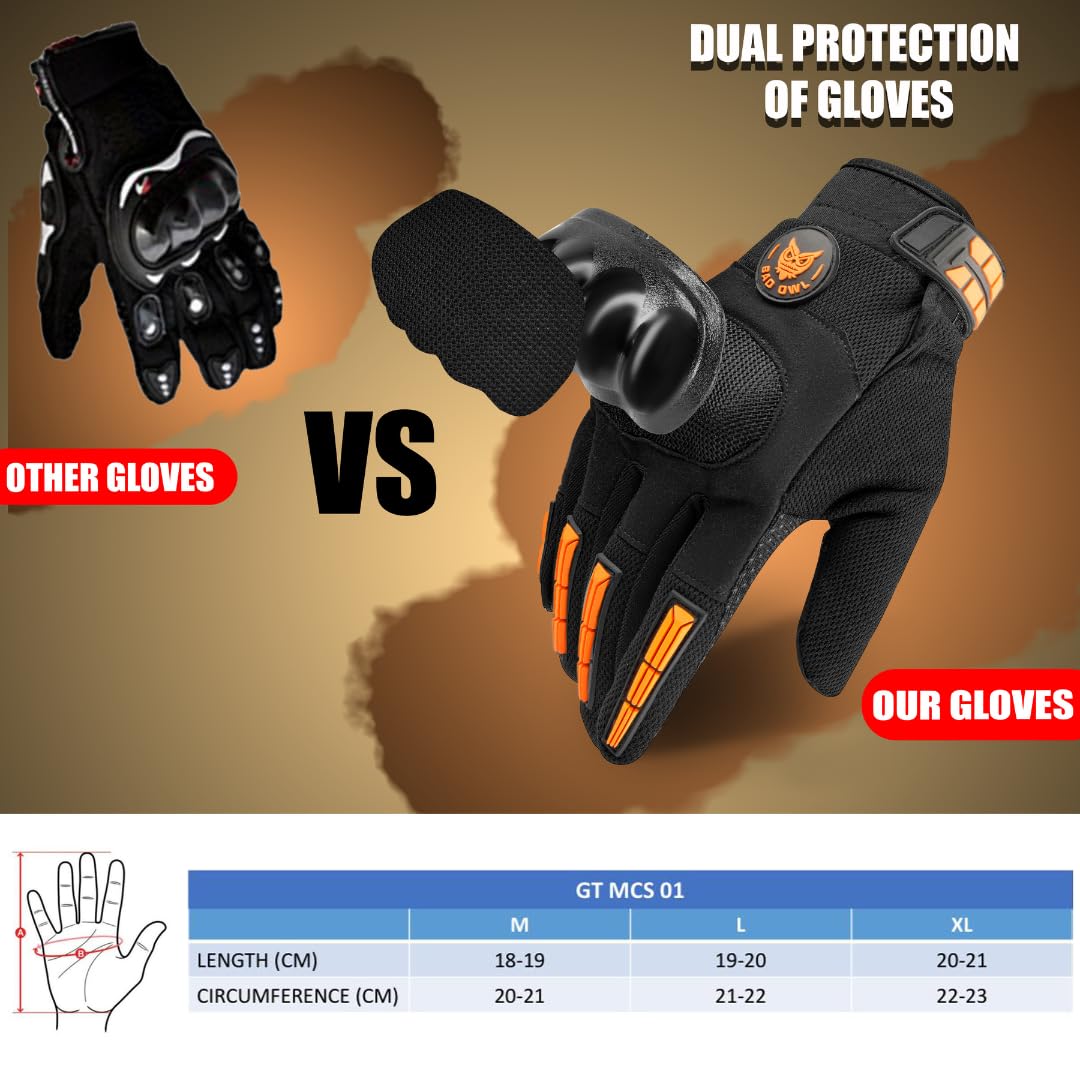 BADOWL Gloves with Touchscreen(Orange) - The Adventure Hut