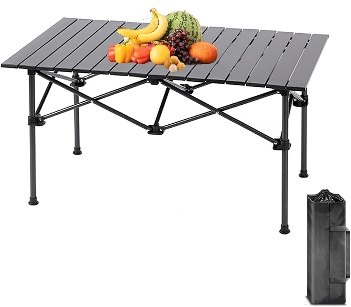 Portable Outdoor Camping Roll-up Folding Table Lightweight  and Carry Bag, Easy to Carry, Perfect for Outdoor, Picnic.