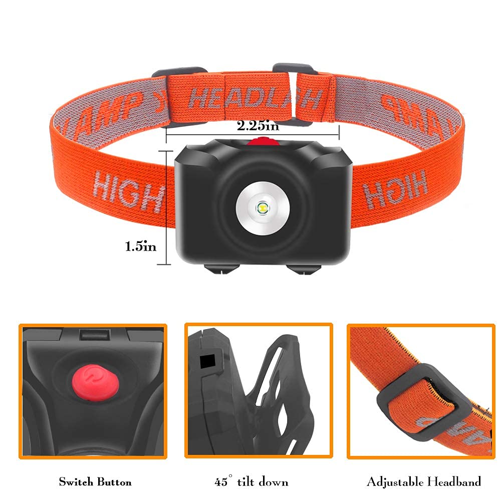 4 Pack Led Headlamps Single Mode  Lightweight Headlights  for Camping,Trekking (TK-4948)