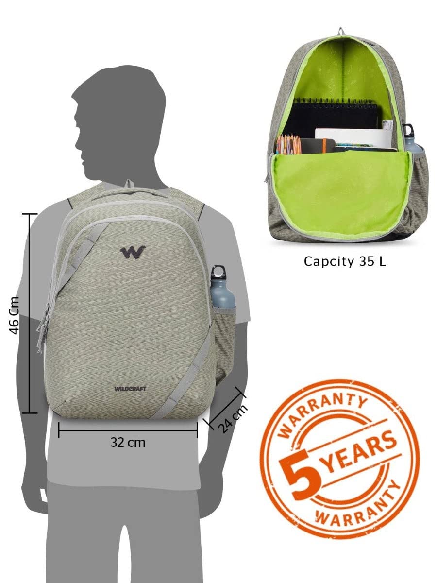 Wildcraft Bravo 35L Red Backpack with Rain Cover (12955) (Rock Ridge) - The Adventure Hut