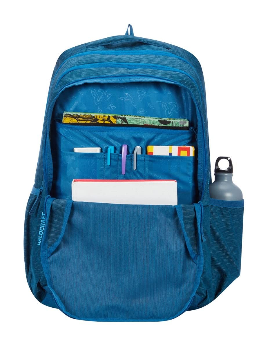 Wildcraft Blaze 45L Blue Backpack with Rain Cover(12953) (Blue) - The Adventure Hut